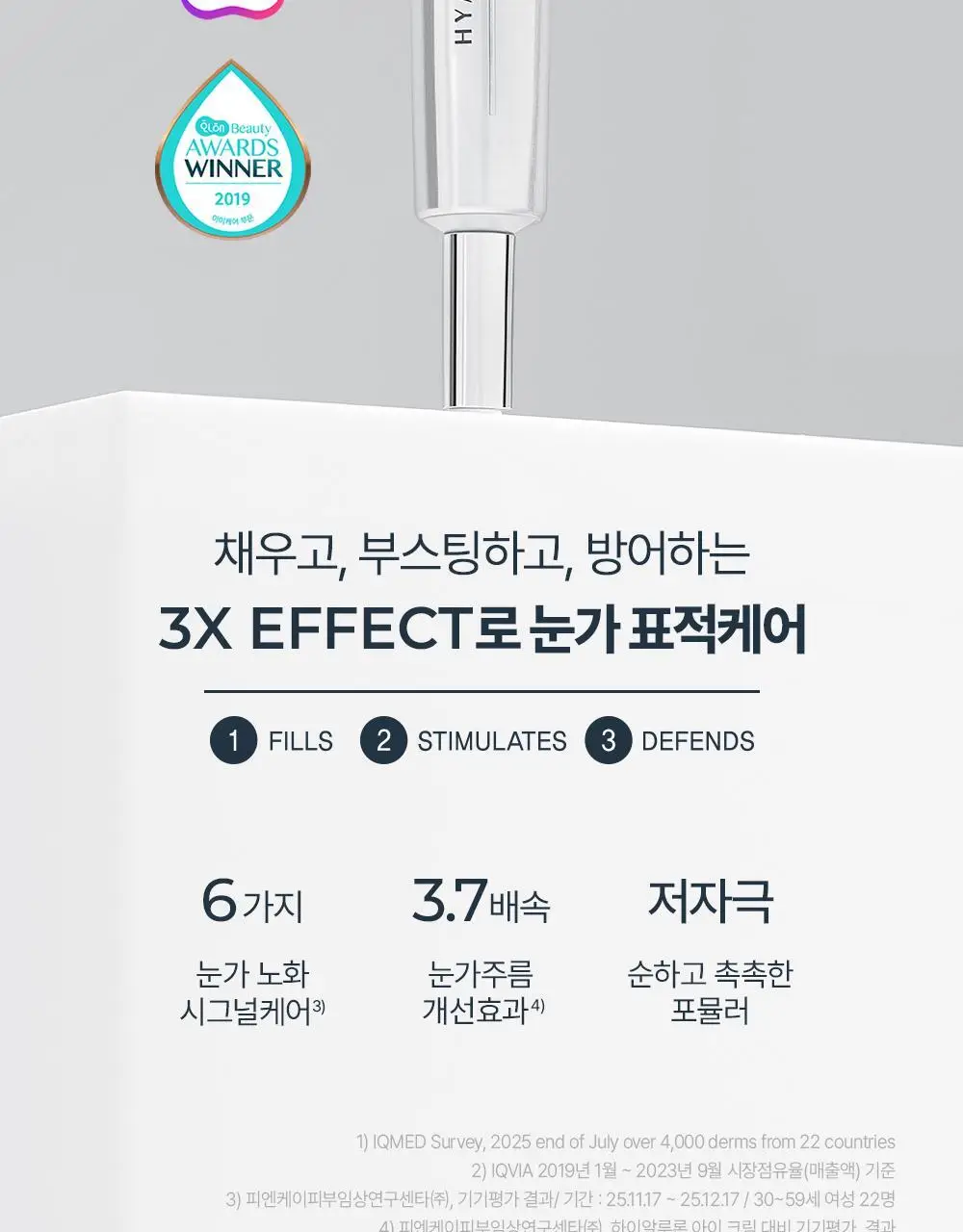 [5월 올영픽/10년연속1위] 유세린 하이알루론 3X 아이크림 15ml 기획 (+나이트크림 20ml+화장솜) 상세페이지 3